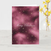 Red Burgundi Gold Glitzer Snowflakes Karte (Gelbe Blume)
