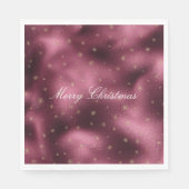 Red Burgundi Gold Glitzer Snowflakes Serviette (Vorderseite)