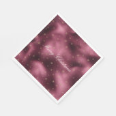 Red Burgundi Gold Glitzer Snowflakes Serviette (Ecke)