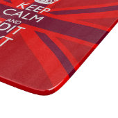 Red Burgundy Behalte Ihre Text Union Jack Flag ber Schneidebrett (Ecke)