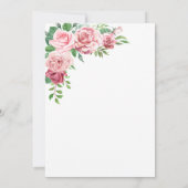 Red Burgundy Blush Pink Roses Rentirement Party Einladung (Rückseite)