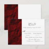 Red Burgundy Elegant Wedding Response RSVP Card Karte (Vorne/Hinten)