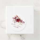 Red Burgundy Floral Wedding Geschenkanhänger (Beispiel)