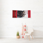 Red Burgundy Foto Abschluss der Graduate Class Banner (Insitu)