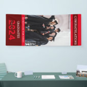 Red Burgundy Foto Abschluss der Graduate Class Banner (Messe)