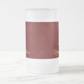 Red Burgundy Frohe Weihnachtsbaum Mattglas Bierglas (Mittel)