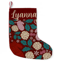 Red Burgundy Pattern Retro Gemütlicher Weihnachtsg