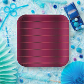 Red Burgundy Ribbon Brautparty Pappteller (Party)