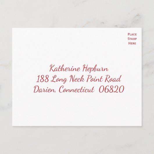 Red Burgundy UAWG Giraffe Wedding Liebe Einladungspostkarte (Rückseite)