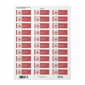 Red Burlap Pinecones Foto - Rücksendeadresse-Label (Vorne)