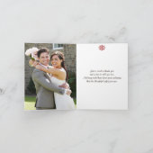 Red Burlap, Schneeflocken, Hirsche FOTO Danke Kart (Innenseite)