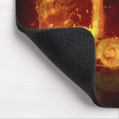 Red Burning Truck in Feuer Flammen Mousepad (Ecke)