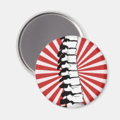 Red Burst Spine Magnet (Vorderseite/Rückseite)