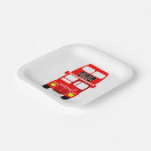 Red Bus Design Geburtstagsparty Pappteller (Gewinkelt)