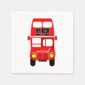Red Bus Design Geburtstagsparty Serviette (Vorderseite)