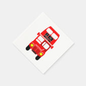 Red Bus Design Geburtstagsparty Serviette (Ecke)