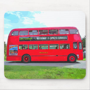 RED BUS MOUSEPAD
