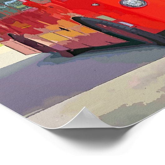 RED BUS POSTER (Ecke)