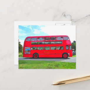 RED BUS POSTKARTE