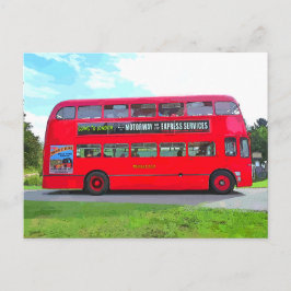 RED BUS POSTKARTE