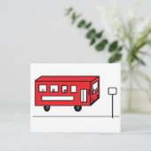 Red Bus Postkarte (Stehend Vorderseite)
