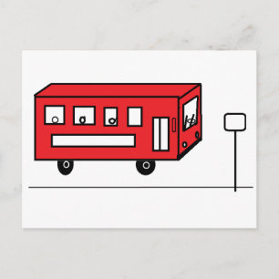 Red Bus Postkarte
