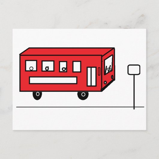 Red Bus Postkarte (Vorderseite)
