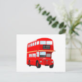 Red Bus Postkarte (Stehend Vorderseite)