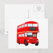 Red Bus Postkarte (Vorne/Hinten)