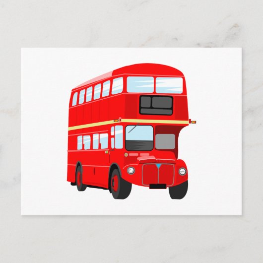 Red Bus Postkarte (Vorderseite)