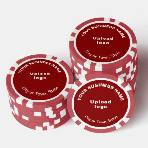 Red Business Brand auf Poker Chips