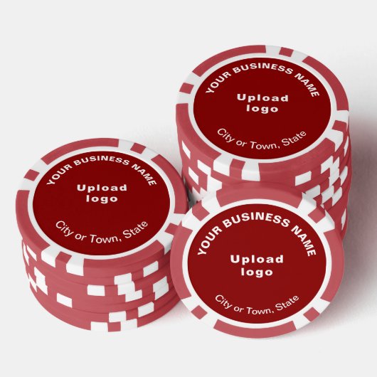Red Business Brand auf Poker Chips (Stapel)