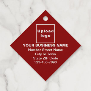 Red Business Brand on Diamond Shape Foil Tag