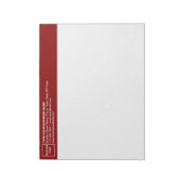 Red Business Brand on Heading of Notepad Notizblock (Rotiert)