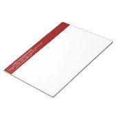 Red Business Brand on Heading of Notepad Notizblock (angewinkelt)