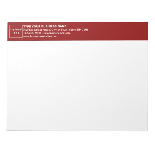 Red Business Brand on Heading of Notepad Notizblock (Vorderseite)