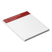 Red Business Brand on Heading Small Notepad Notizblock (angewinkelt)