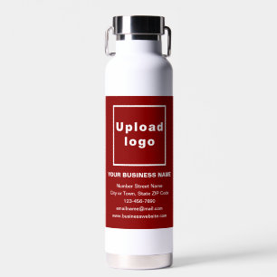 Red Business Brand on Insulated Water Flasche