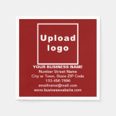 Red Business Brand on Paper Napkin Serviette (Vorderseite)