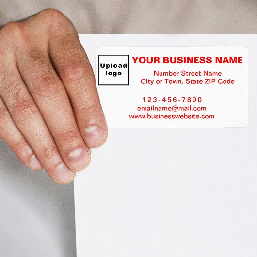 Red Business Brand Texte zum Versandlabel