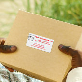 Red Business Brand Texte zum Versandlabel