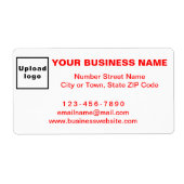 Red Business Brand Texte zum Versandlabel (Vorne)