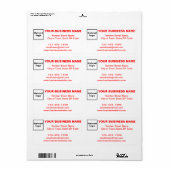 Red Business Brand Texte zum Versandlabel (Vorne)