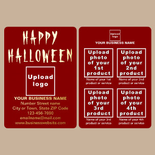Red Business Brand zu Halloween Folien Feiertagskarte