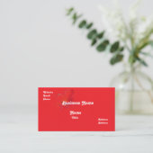 Red Business Card Visitenkarte (Stehend Vorderseite)