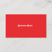 Red Business Card Visitenkarte (Rückseite)