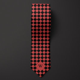 Red Business Checked Monogram Krawatte