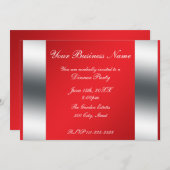 Red Business Einladung (Vorne/Hinten)