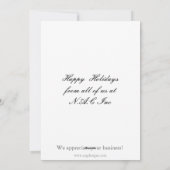 red Business Holiday Greetings Feiertagskarte (Rückseite)