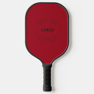 Red Business Logo Einfache Werbeaktion Pickleball Schläger